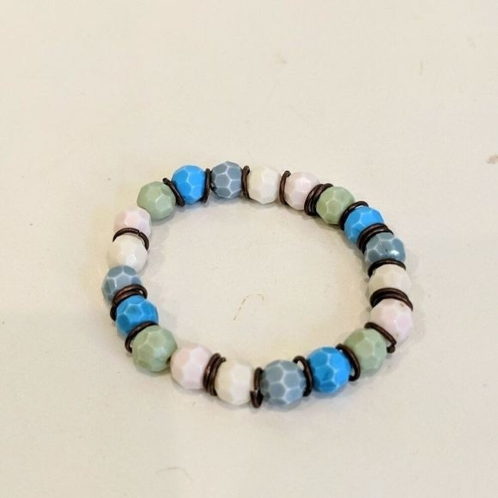Women's Bracelet Elastic Stretchy Blue Green White